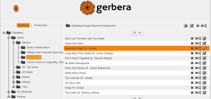 Gerbera - Servidor de medios UPnP