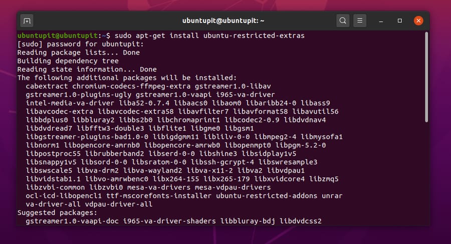 Códecs multimedia en Ubuntu Linux extra