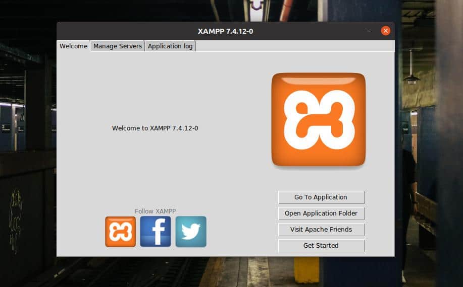 Aplicación abierta en XAMPP