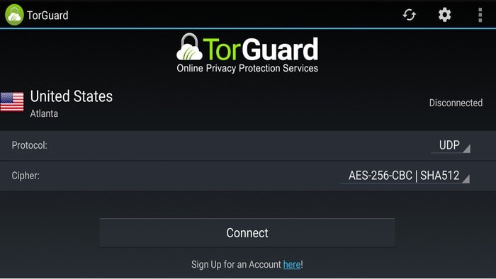 TorGuard - Privacidad con VPN anónima