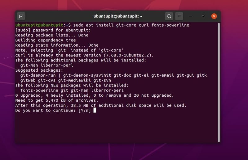 Instalación de Zsh en Ubuntu apt