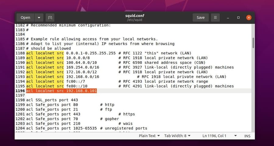 agregar IP Squid Proxy en Ubuntu