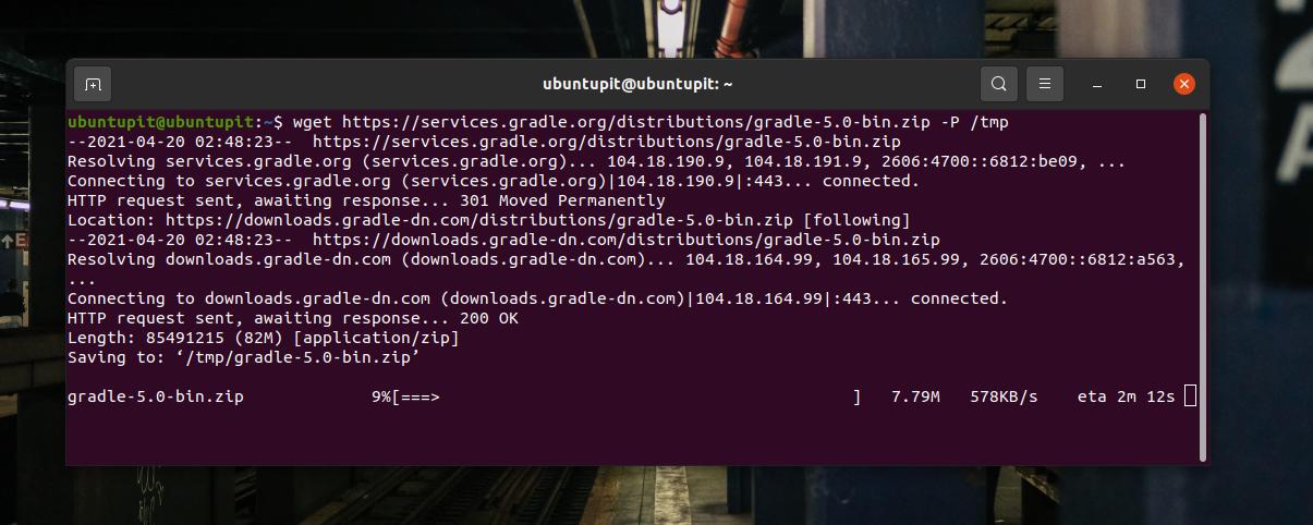 descargar Gradle en Ubuntu Linux