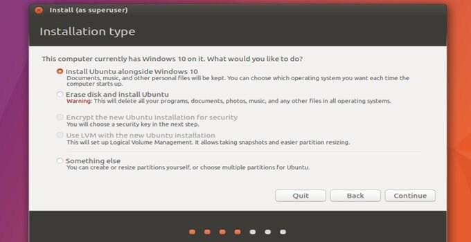 Ubuntu de arranque dual
