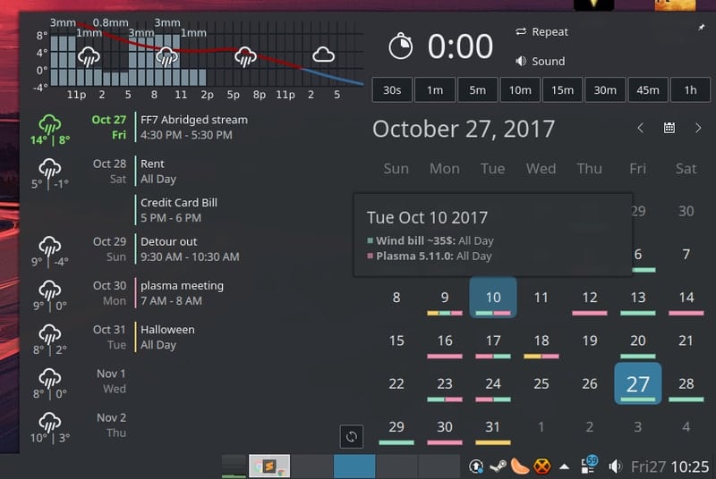 event_calendar - widgets de KDE Plasma