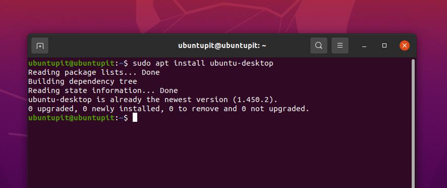 instalar ubuntu DE en el servidor