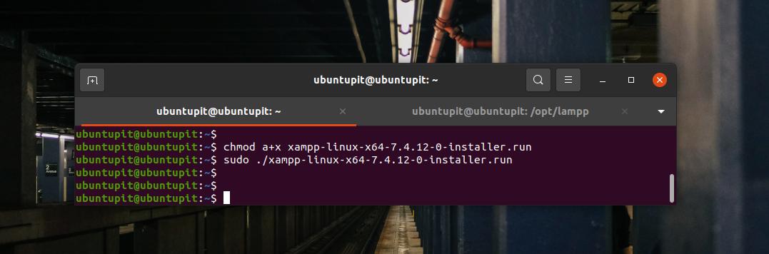 instalar xampp a través de la terminal en Linux