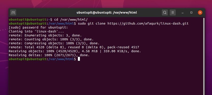 linux dash instalar linux dash