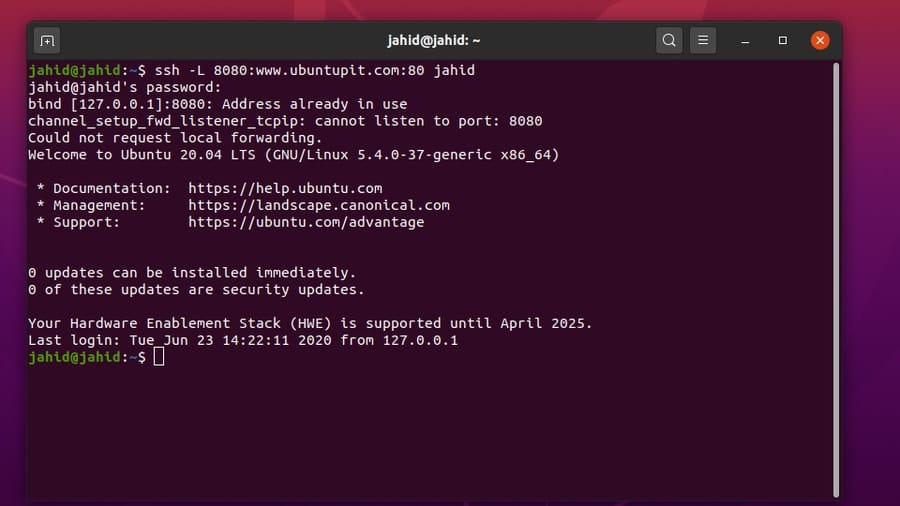 ssh ubuntupit sistema linux