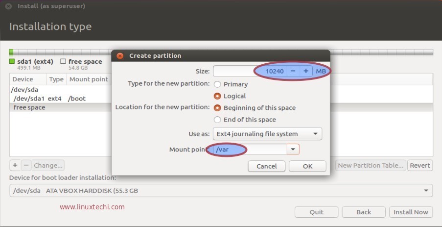 var-partición-ubuntu-16-instalación
