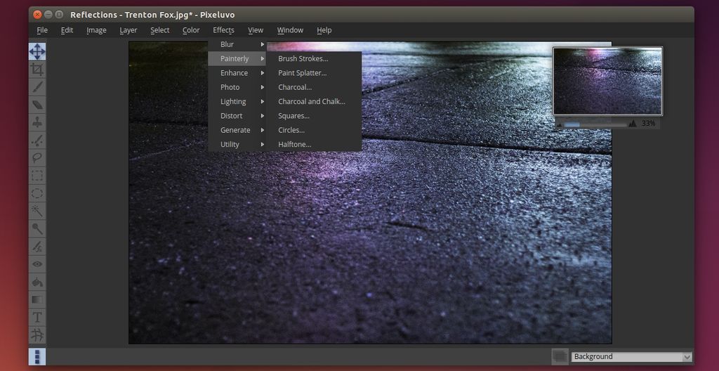 Editor de imágenes Pixeluvo Ubuntu Linux
