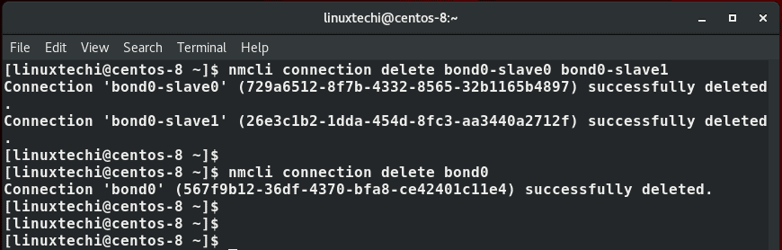 conexión nmcli-eliminar-bonos-esclavos-linux