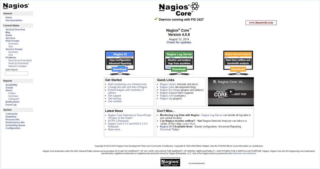 Herramienta de automatización de NagiosCore-Linux