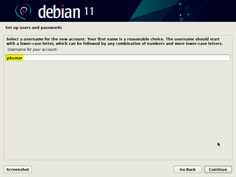 Nombre de usuario-Debian11-Instalación
