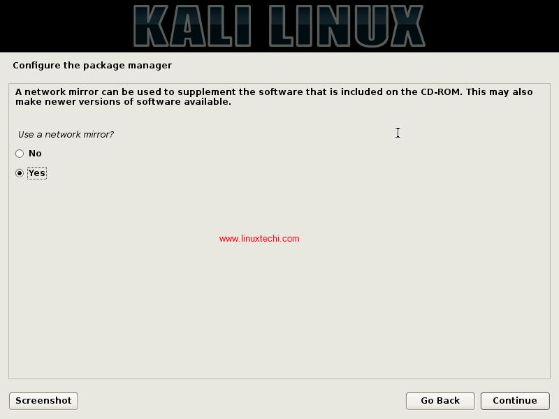 Seleccionar-Red-Mirros-KaliLinux-Instalación
