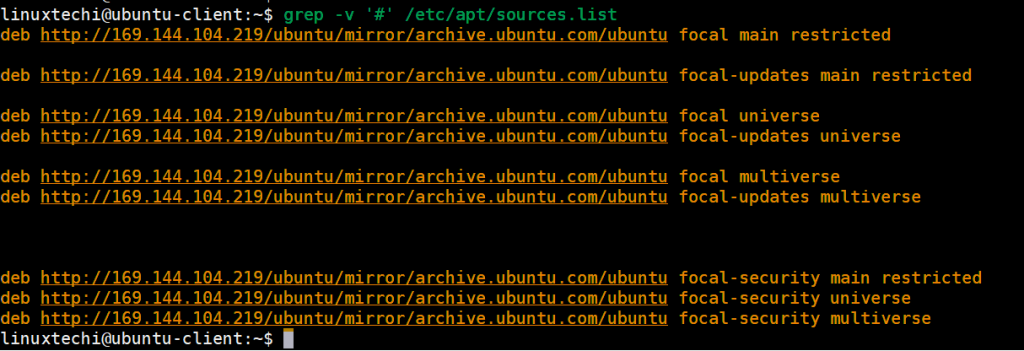 Ubuntu-Client-Sources-list