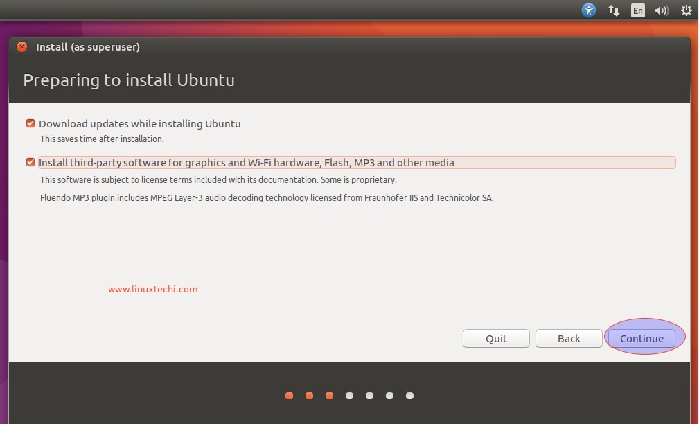 software de terceros durante la instalación de ubuntu-16-10