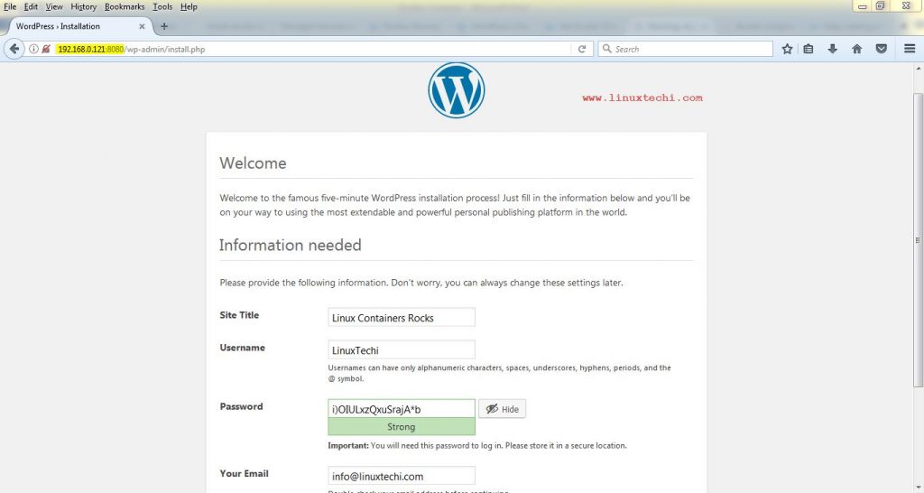 WordPress-Instalación-Inside-Container