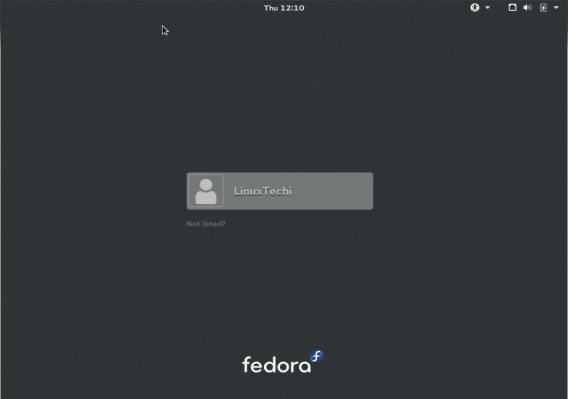 Pantalla de inicio de sesión-Fedora21