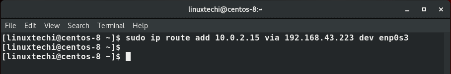 ip-ruta-añadir-única-ip-linux