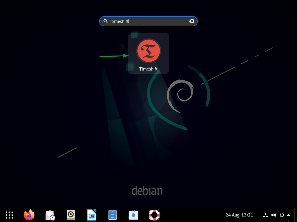 Acceso-Timeshift-Debian11