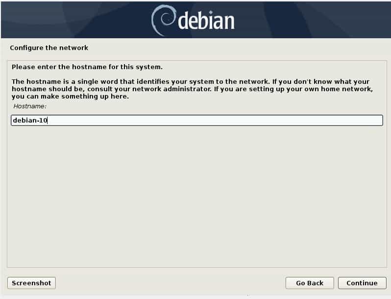 Establecer-nombre de host-Debian10