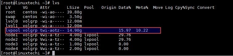 lvm-thinpool-después de la extensión