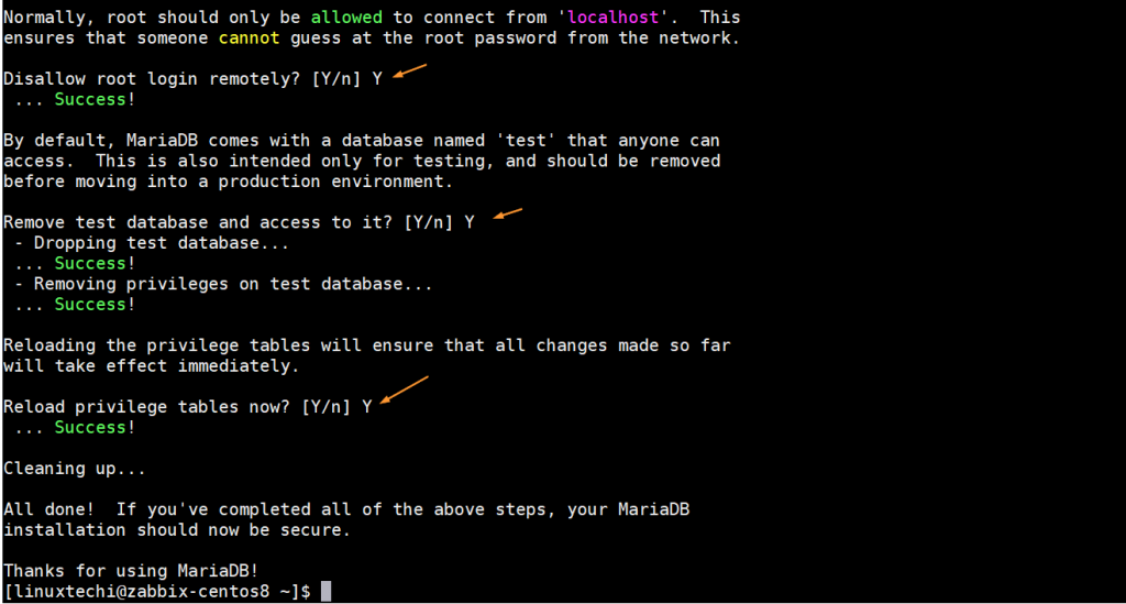 mysql-secure-installation-cambios-centos8