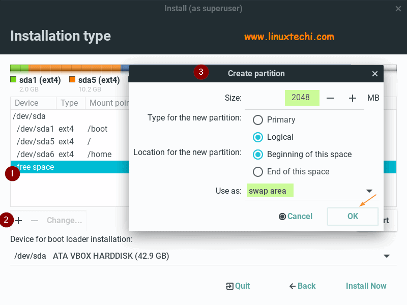 Swap-Partition-Linux-Lite-5-Instalación