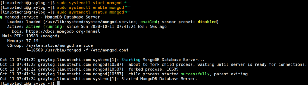 MongoDB-Servicio-Estado-CentOS8