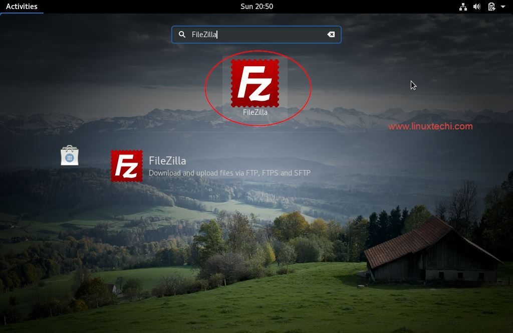Acceso-FileZilla-Fedora26