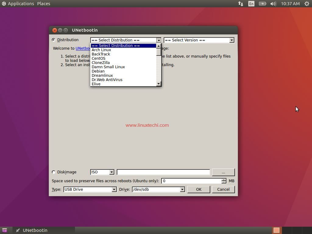 Distribución-Versión-UNetbootin-Ubuntu-LinuxMint