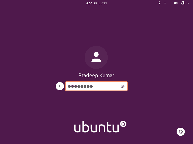 Inicio de sesión-Pantalla-Ubuntu-20-04-Servidor