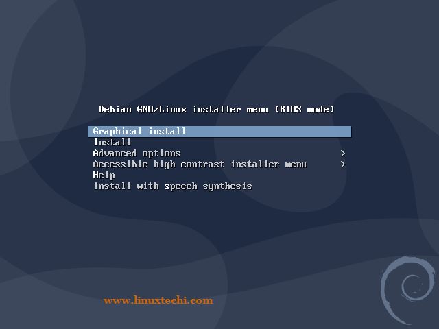 Elegir-Graphical-Install-Debian-10